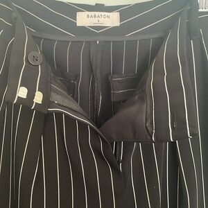 Babaton Black Pinstripe Pants